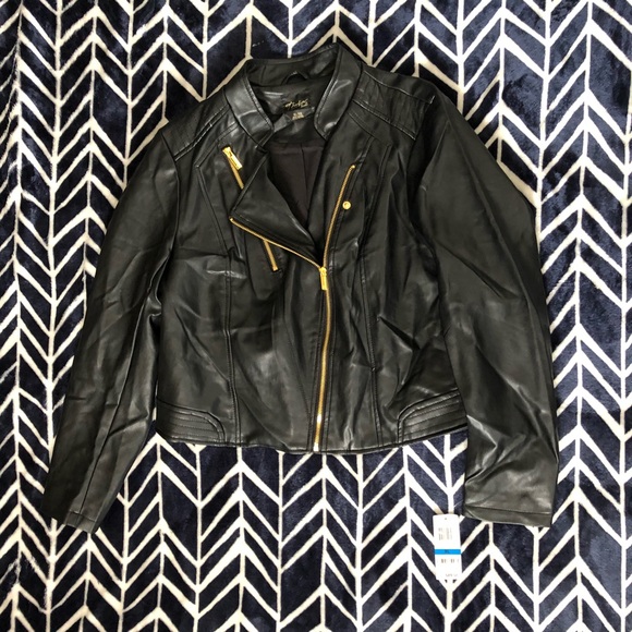Thalia Sodi Jackets & Blazers - Thalia sodi vegan leather biker jacket